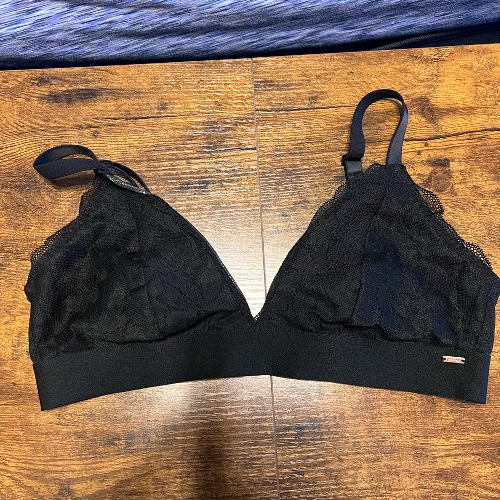 PINK Victoria's Secret Black Lace Bralette